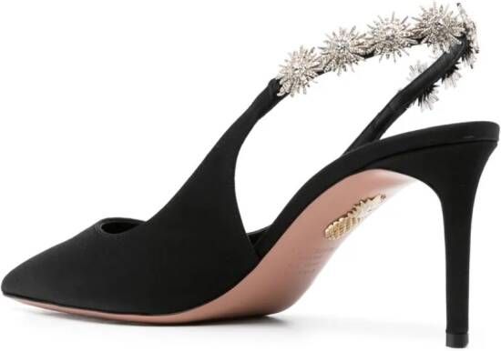 Aquazzura Slingback pumps met kristallen Zwart