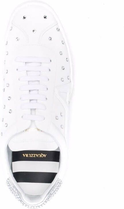 Aquazzura Sneakers verfraaid met kristallen Wit