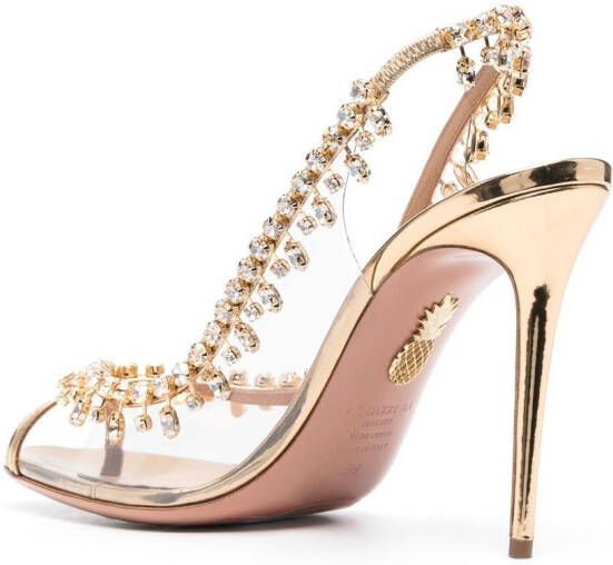 Aquazzura 115 mm Temptation sandalen Goud