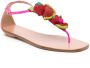 Aquazzura Strawberry Punch geweven sandalen Roze - Thumbnail 2