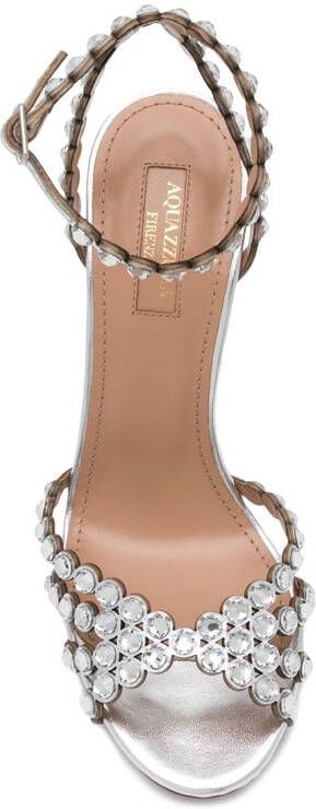 Aquazzura Studio sandalen verfraaid met kristal Zilver