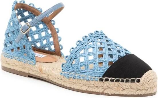 Aquazzura Sunburst gehaakte espadrilles Blauw