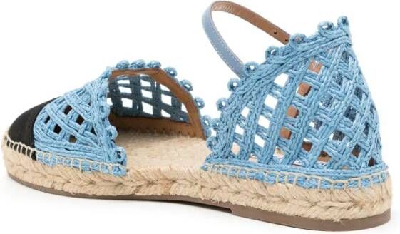 Aquazzura Sunburst gehaakte espadrilles Blauw