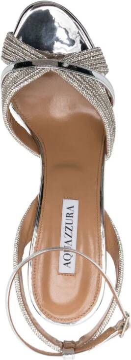 Aquazzura Sundance sandalen verfraaid met kristallen Zilver