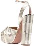 Aquazzura Sundance geribbelde sandalen Goud - Thumbnail 3