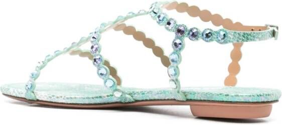 Aquazzura Tequila leren sandalen Groen