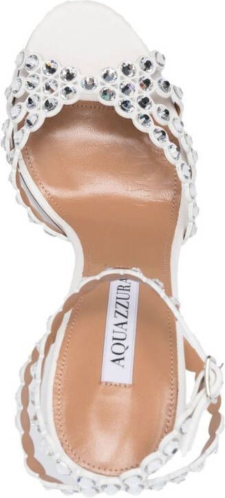 Aquazzura Tequila sandalen verfraaid met kristal Wit