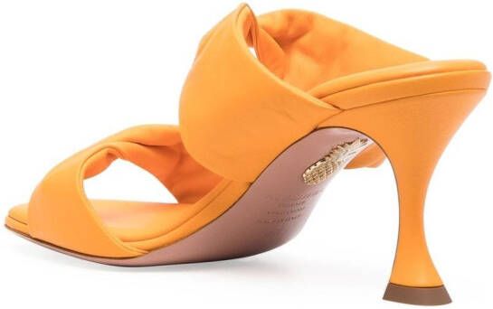 Aquazzura Twist leren sandalen Oranje