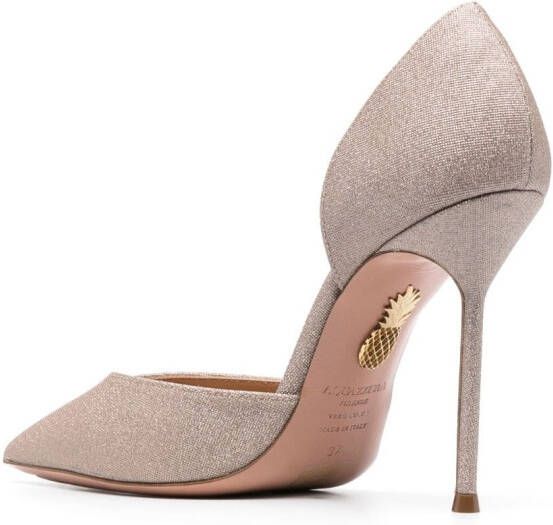 Aquazzura Uptown leren pumps Goud