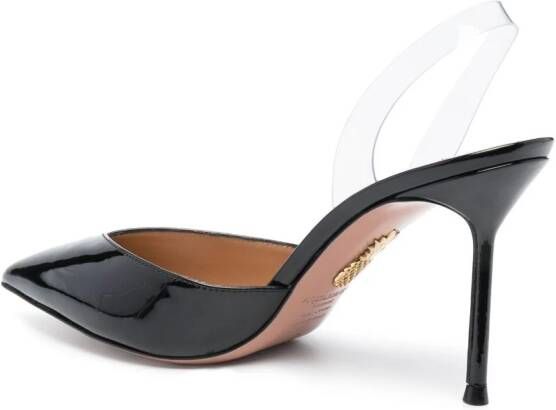 Aquazzura V Plexi slingback pumps Zwart