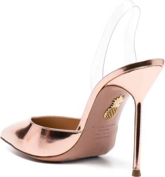 Aquazzura V Plexi leren pumps Roze