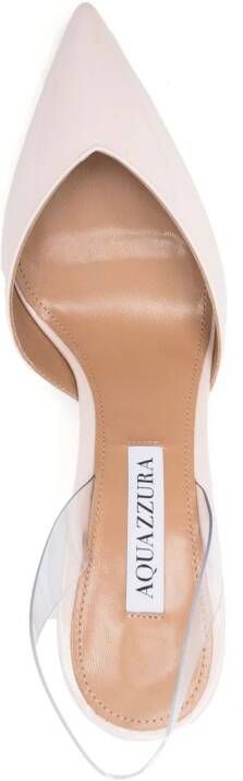 Aquazzura V Plexi Sling leren pumps Roze