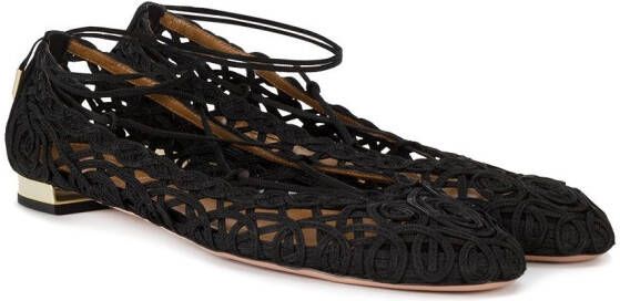 Aquazzura zwarte Kya Ballet Flats