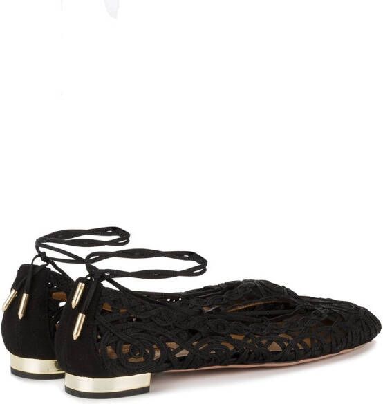 Aquazzura zwarte Kya Ballet Flats