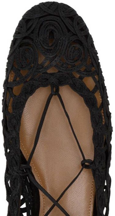 Aquazzura zwarte Kya Ballet Flats