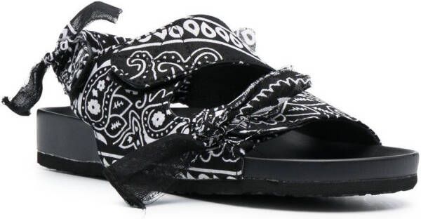 Arizona Love Apache bandana sandalen met print Zwart