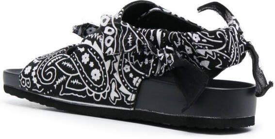 Arizona Love Apache bandana sandalen met print Zwart