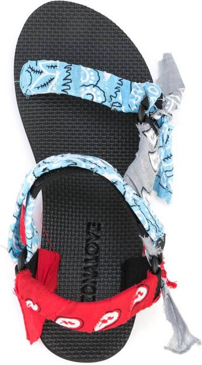 Arizona Love Trekky sandalen met bandanaprint Blauw