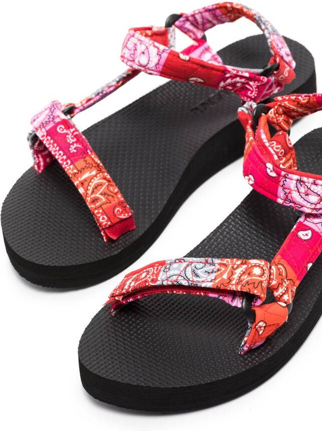 Arizona Love Trekky sandalen met bandanaprint Roze