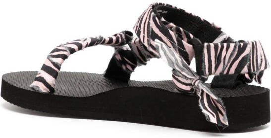 Arizona Love Trekky sandalen met zebraprint Zwart