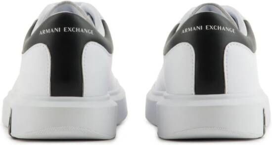 Armani Exchange Action leren sneakers Wit