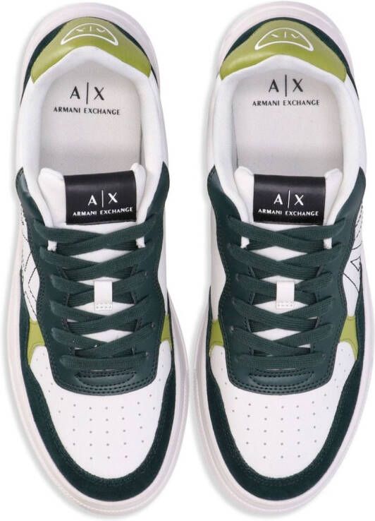 Armani Exchange Sneakers met geborduurd logo Wit
