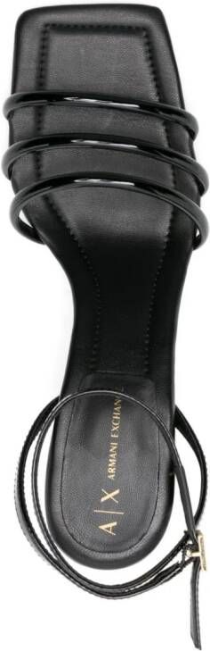 Armani Exchange Sandalen met vierkante neus Zwart