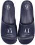 Armani Exchange Slippers met logoprint Blauw - Thumbnail 4