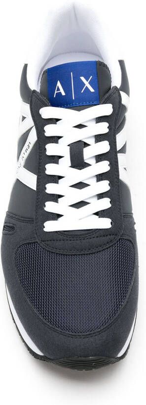 Armani Exchange Sneakers met logo Blauw