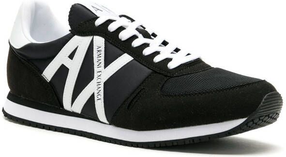 Armani Exchange Sneakers met logopatch Zwart