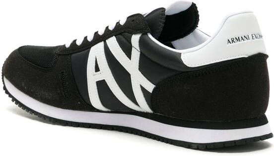 Armani Exchange Sneakers met logopatch Zwart