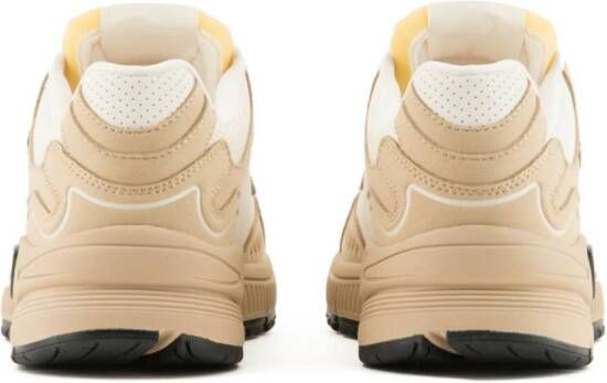 Armani Exchange Sneakers met vlakken en logo-applicatie Beige