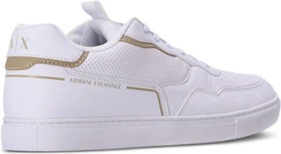 Armani Exchange Sneakers met vlakken en logoprint Wit