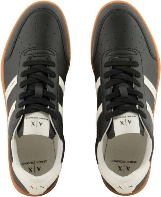 Armani Exchange Sneakers met vlakken en logoprint Zwart