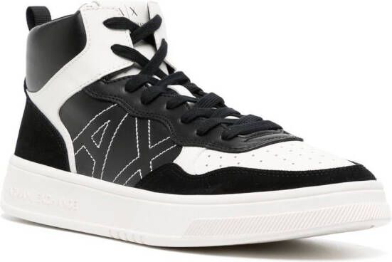 Armani Exchange Tweekleurige sneakers Zwart