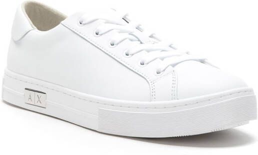 Armani Exchange Sneakers met logoplakkaat Wit