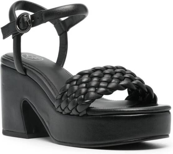 Ash Leren sandalen 90 mm Zwart