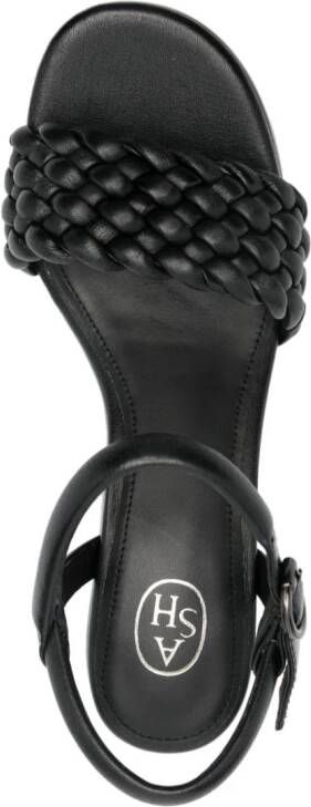 Ash Leren sandalen 90 mm Zwart