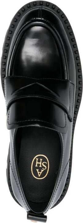 Ash Genial leren loafers Zwart