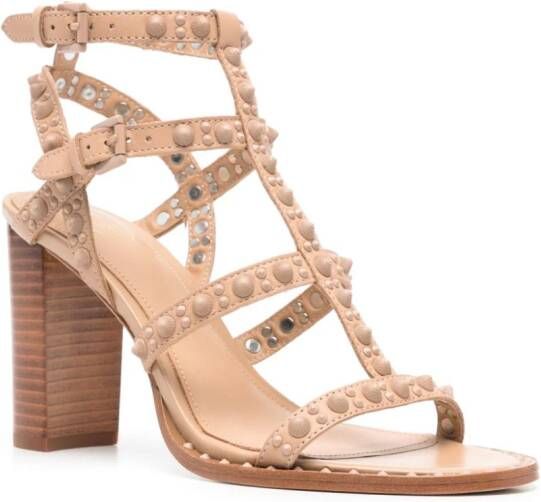 Ash Kabuki Bis 100mm leather sandals Beige