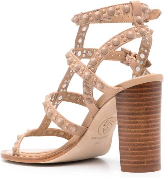 Ash Kabuki Bis 100mm leather sandals Beige