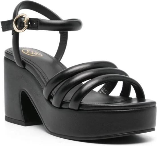 Ash Onyx 95mm leather sandals Zwart