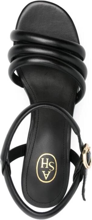 Ash Onyx 95mm leather sandals Zwart