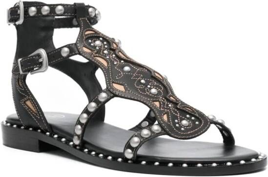 Ash Plaza leren sandalen Zwart