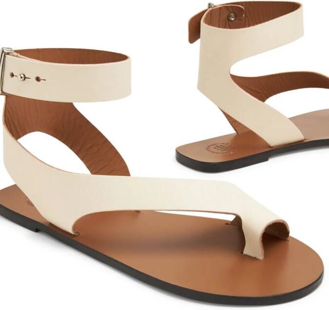 ATP Atelier Aquara single-toe strap sandals Wit