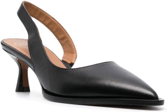 ATP Atelier Slingback pumps met puntige neus Zwart