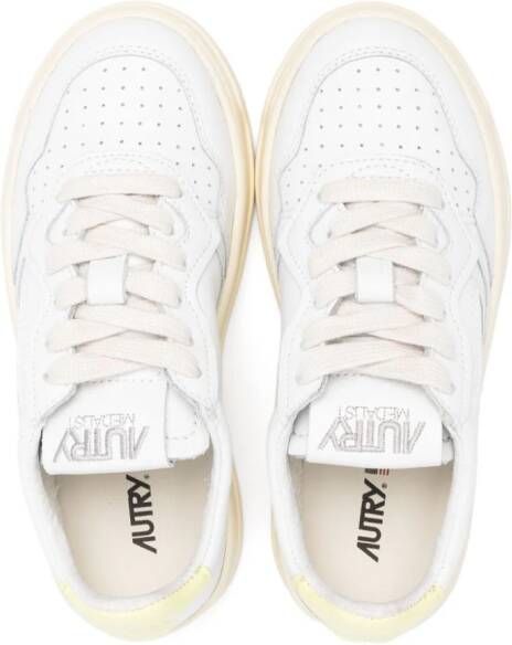 Autry Kids Medalist leren sneakers Wit
