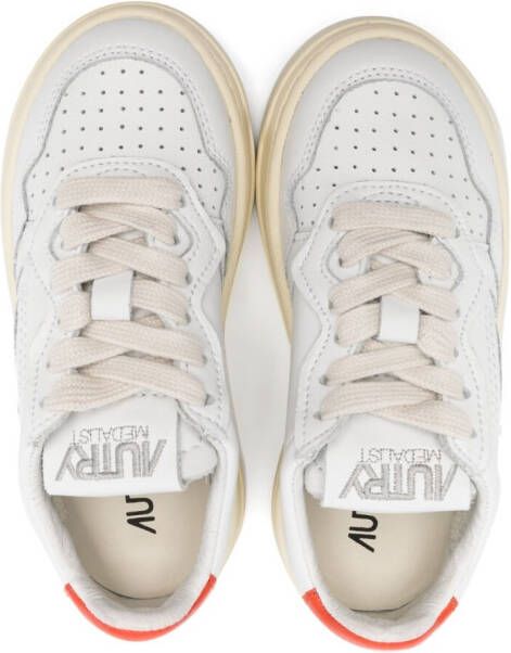 Autry Kids Medalist leren sneakers Wit