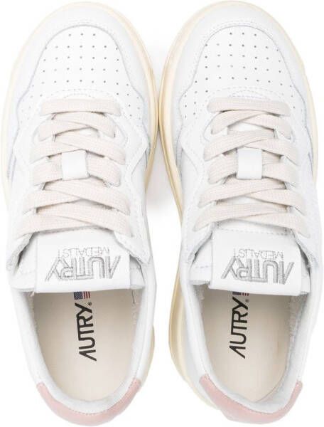 Autry Kids Medalist leren sneakers Wit