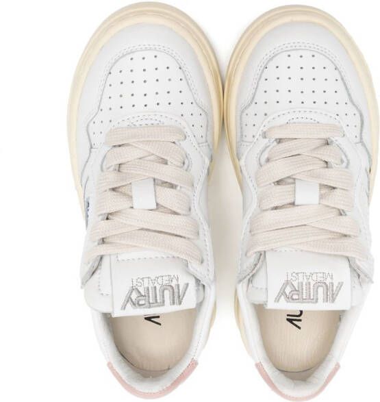 Autry Kids Medalist leren sneakers Wit